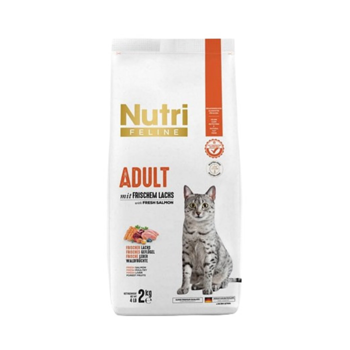 Nutri Feline Glutensiz Somonlu Düşük Tahıllı Yetişkin Kedi Maması 2 Kg