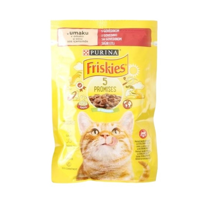 Friskies Kedi Sığır Etli Soslu Yaş Mama 85 Gr
