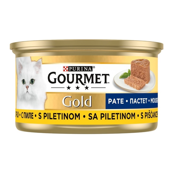 Gourmet Gold Yetişkin Kediler İçin Kıyılmış Tavuklu Konserve Kedi Maması 85 Gr