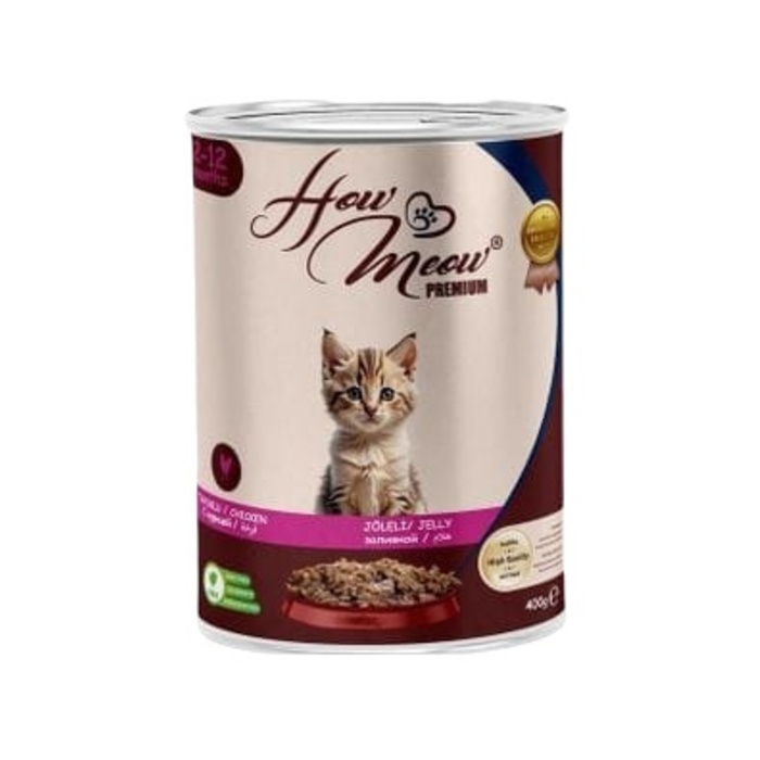 How&Meow Biftek Etli Jöleli Yavru Yaş Kedi Maması 400 Gr