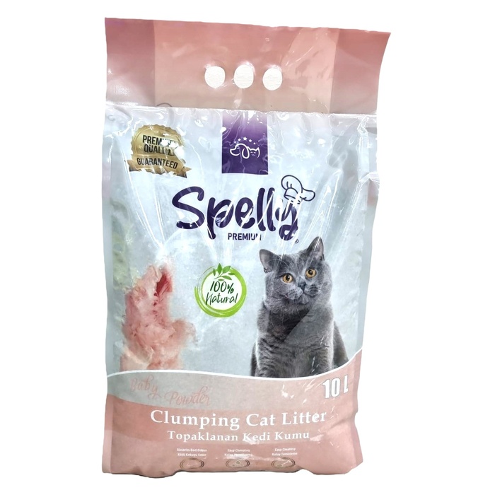 Spelly Premium Kedi Kumu Bebek Pudralı 10 Lt