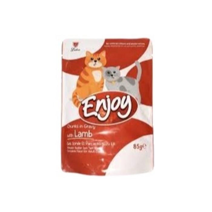 Enjoy Pouch Kuzu Etli Yaş Kedi Maması 85 Gr