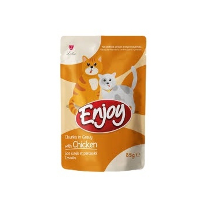 Enjoy Pouch Tavuk Etli Yaş Kedi Maması 85 Gr