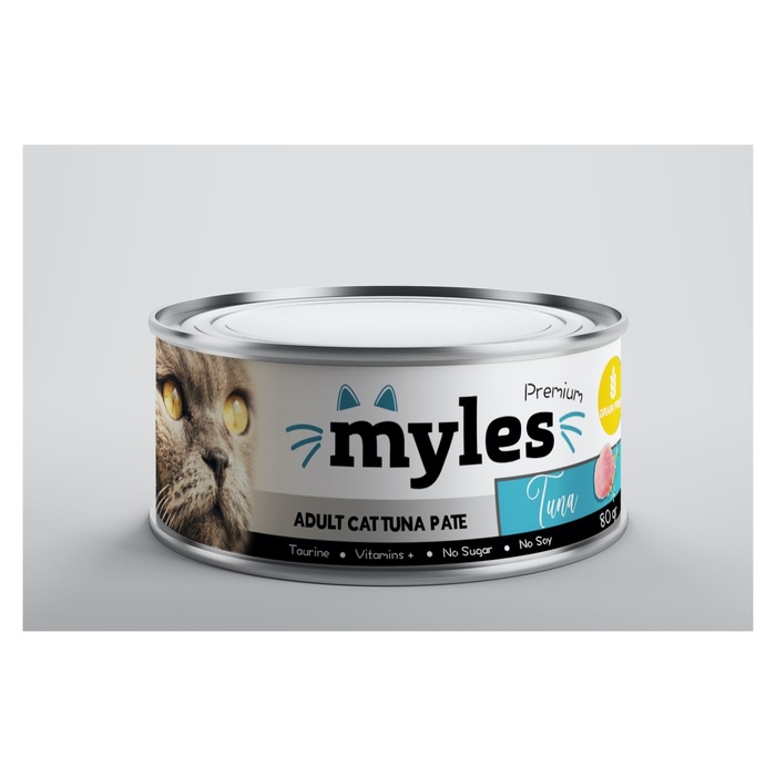 Myles Yetişkin Kedi Ton Balıklı Ezme Pate Konserve 80 Gr