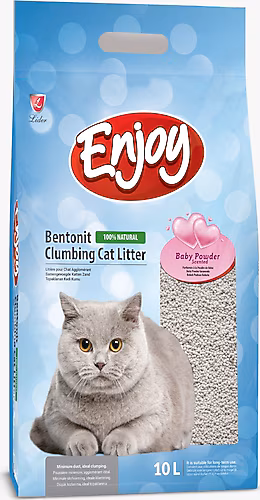 Enjoy Bebek Pudralı 10 lt Bentonit Kedi Kumu